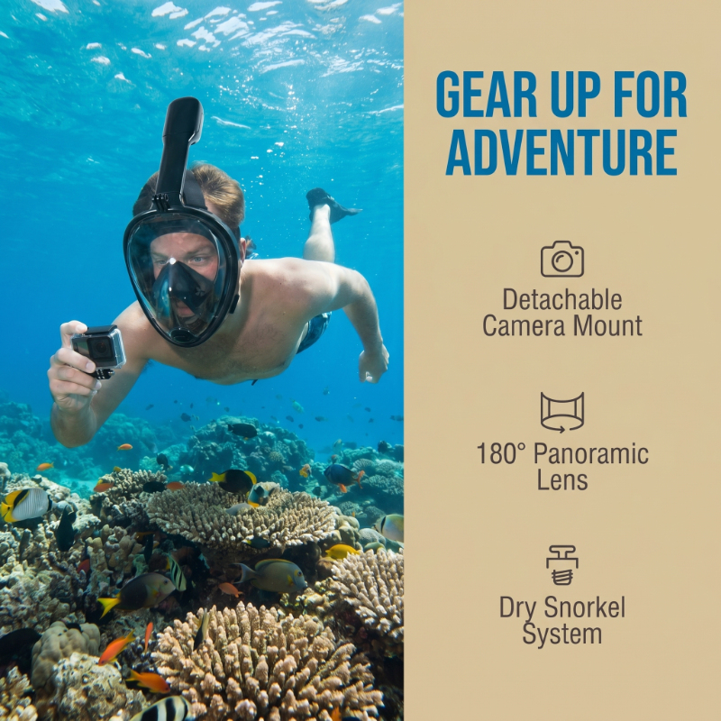 Aquatic Diving - Safe Waterproof Snorkeling Diving Mask Anti