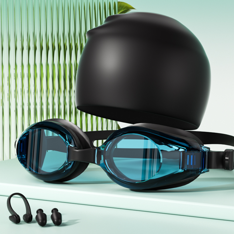 Aquatic Sports Cap - Swimming goggles are waterproof, anti fog,