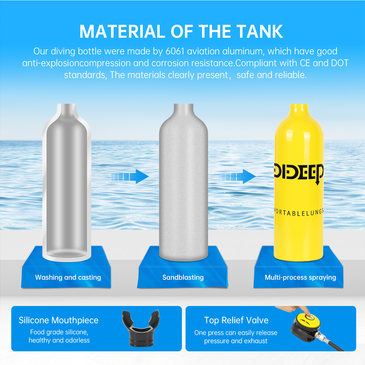 DIDEEP 4L Mini Scuba Diving Ta - đánh giá và giá Aquatic Diving