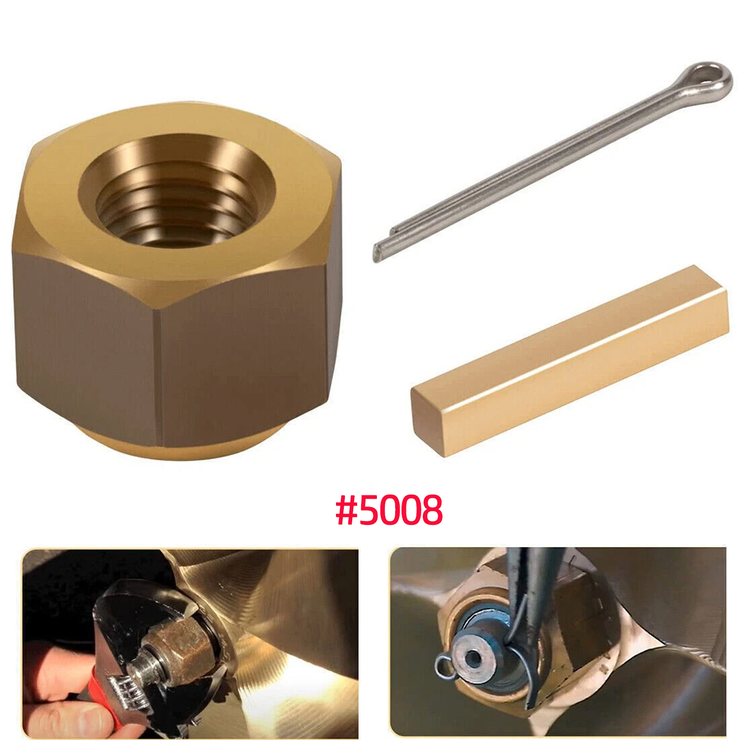5008 Prop Nut Kit Brass Boat P - đánh giá và giá Wakeboard Binding Set