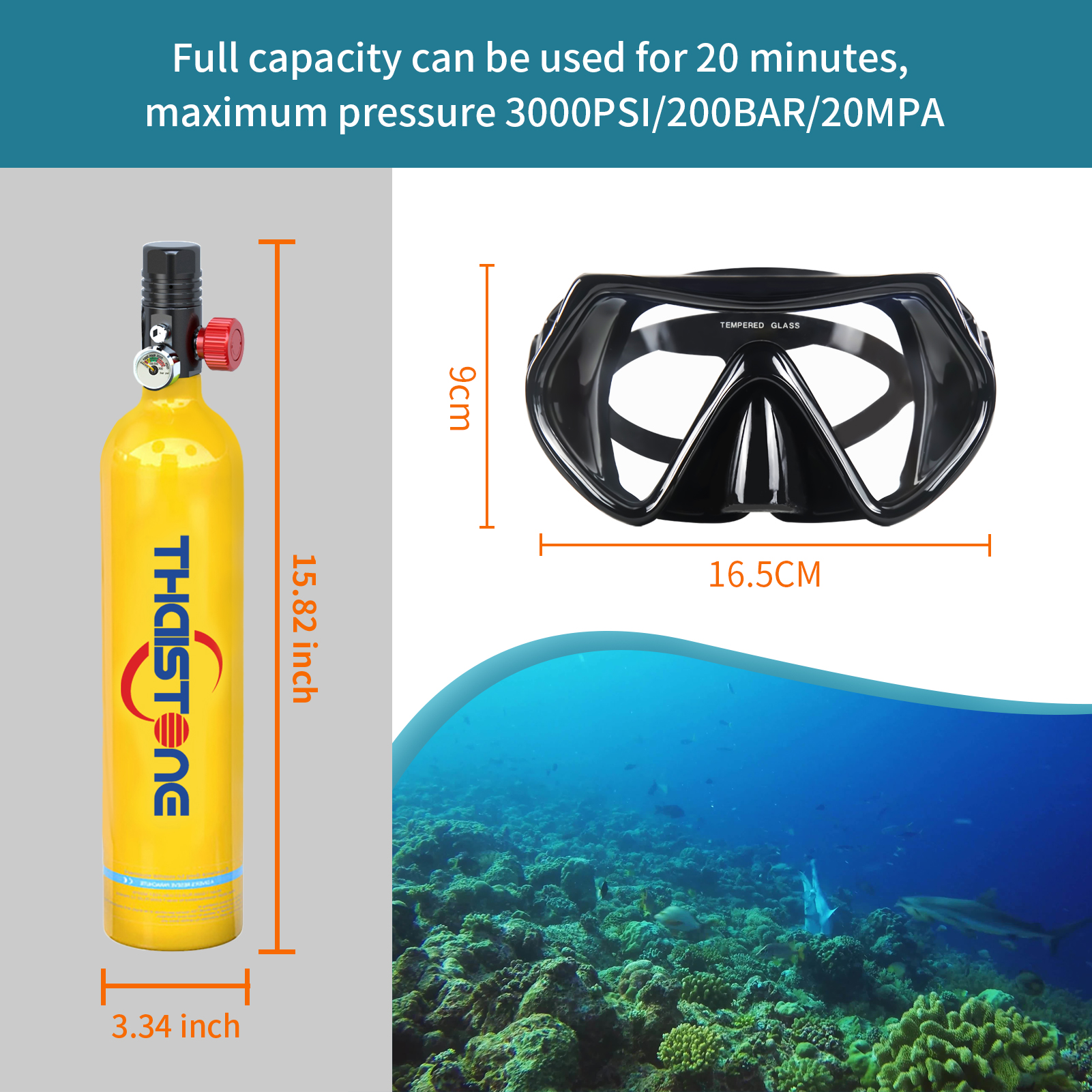 THAISTONE-1L Portable Scuba Di - đánh giá và giá Aquatic Diving