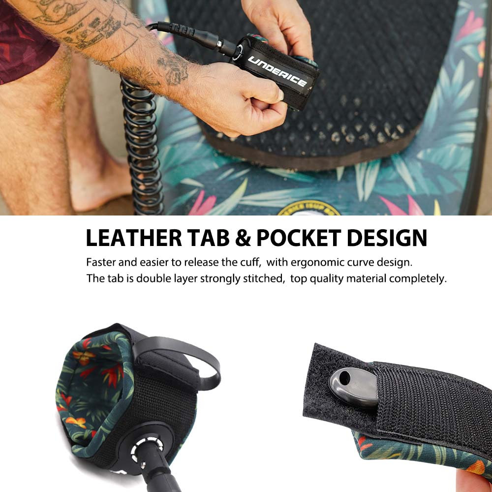 SUP Paddle Leash 7MM 11-10FT S - đánh giá và giá Surfboard Leash Ankle