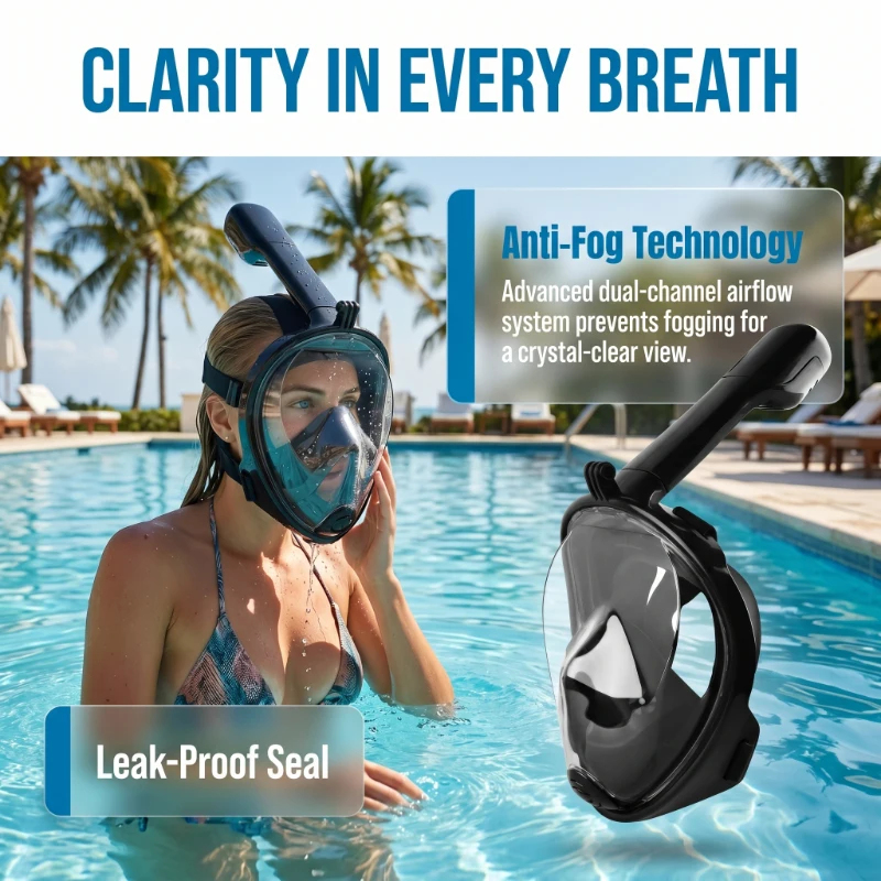 Anti Fog Full Face Snorkeling  - đánh giá và giá Aquatic Diving